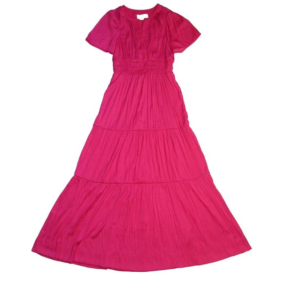 NWT by Anthropologie The Somerset Maxi in Pink Lumensilk Edition Dress M - Picture 2 of 9